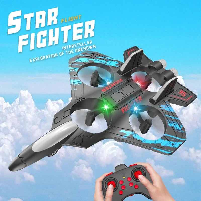 Glider Flying Helicopter RC Hobby Jet Plane 2.4G Stunt Remote Control Foam Fighter Airplane