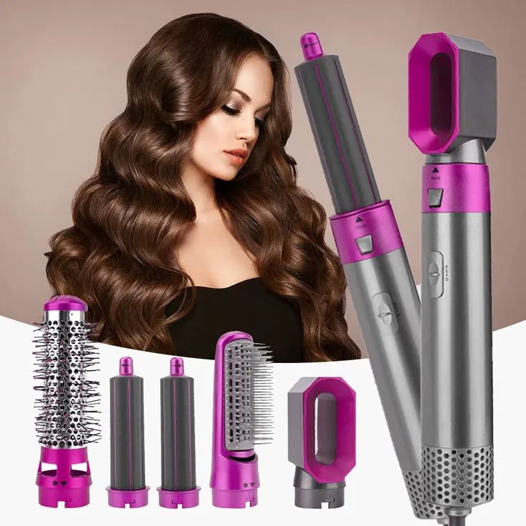 Electric Hair Dryer Blow Dryer Comb Rotating Hot Air Brush 5 In 1 Hairdryer Hair Blower Brush Hair Curler Curling Iron Styler
