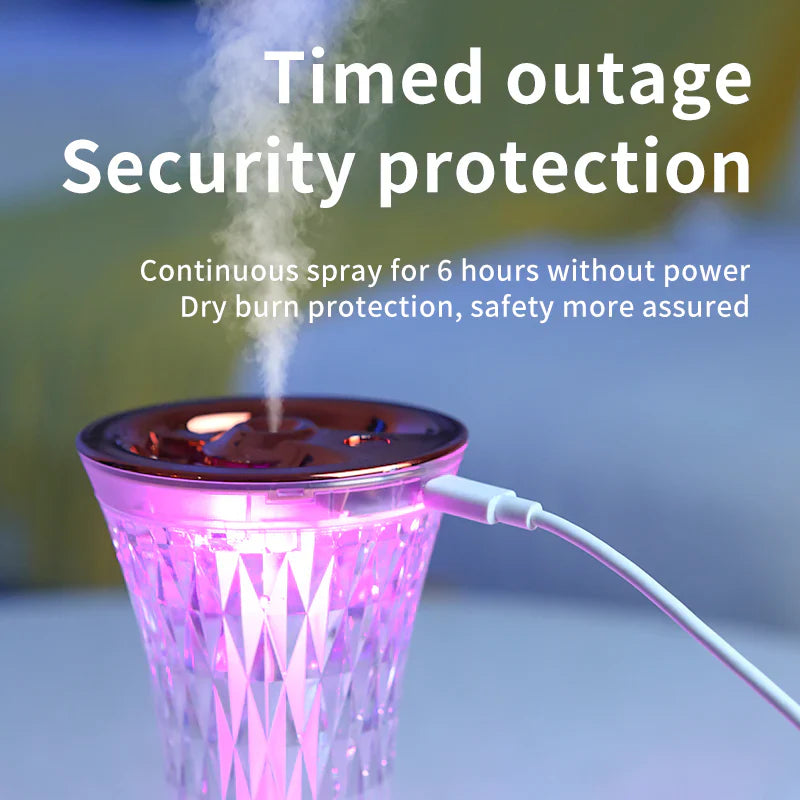 "Hot Replica Glass Design Touch Ambient Light Air Humidifier Night Light
