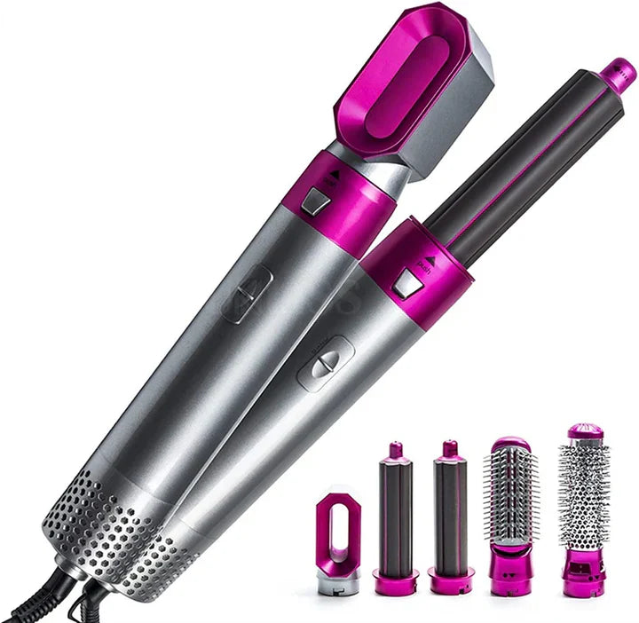 Electric Hair Dryer Blow Dryer Comb Rotating Hot Air Brush 5 In 1 Hairdryer Hair Blower Brush Hair Curler Curling Iron Styler