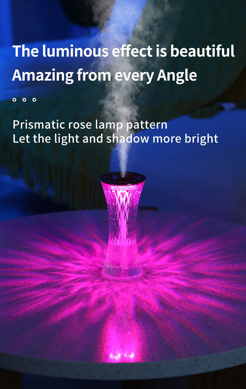 "Hot Replica Glass Design Touch Ambient Light Air Humidifier Night Light