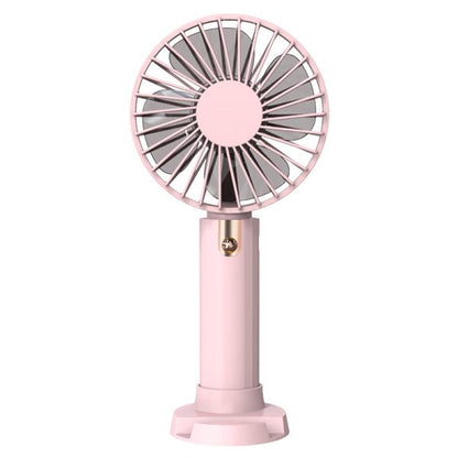 Mini Portable Electric Fan For Students, Dorm Room – Usb Rechargeable, Quiet Desktop Fan – Compact Volcanic Ash Design – ( Random Color )